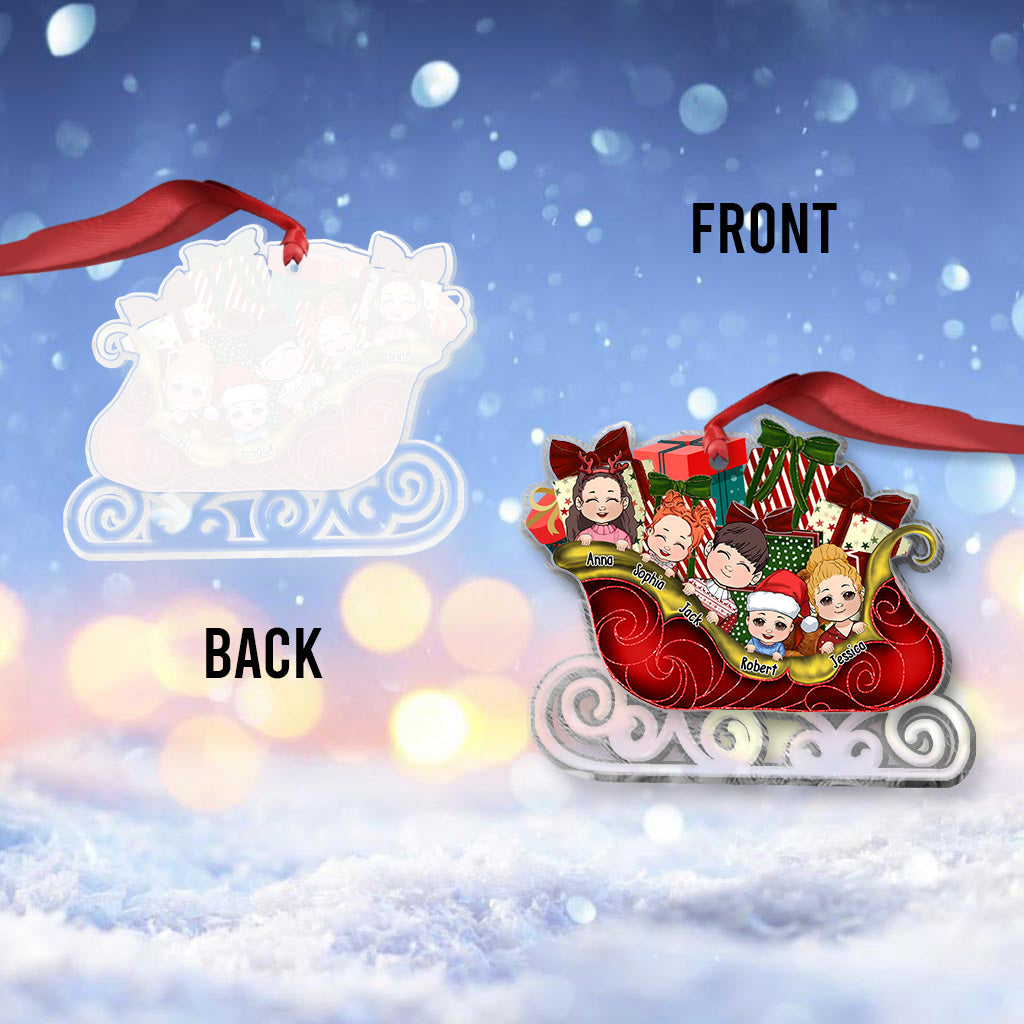 Nos petits-enfants - Ornement transparent personnalisé pour grand-mère