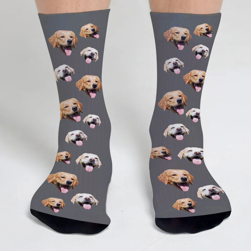 Chaussettes personnalisées pour chiens - Face personnalisée
