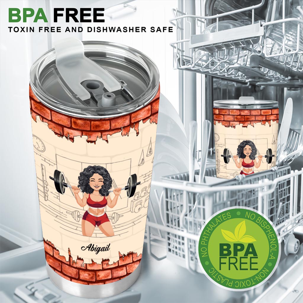 Si je ne suis qu'une vieille dame - Gobelet isotherme de fitness personnalisé