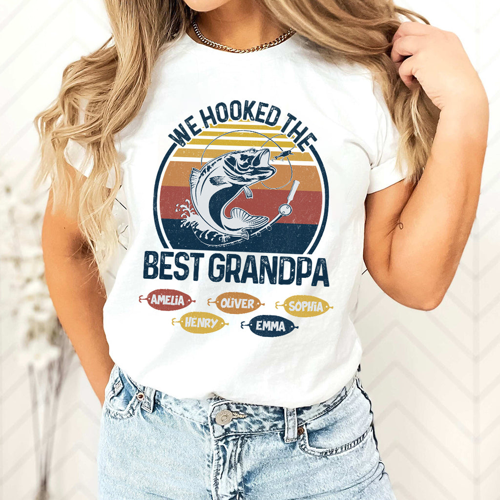 Nous avons trouvé le meilleur papa pêcheur, grand-père ! - Cadeau de pêche pour papa et grand-père - T-shirt et sweat à capuche personnalisés