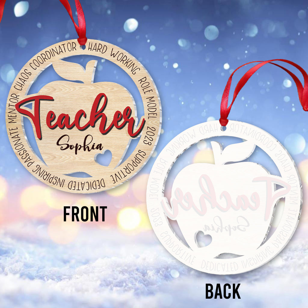 Teacher Mentor Chaos Coordinator - Personalized Teacher Ornament