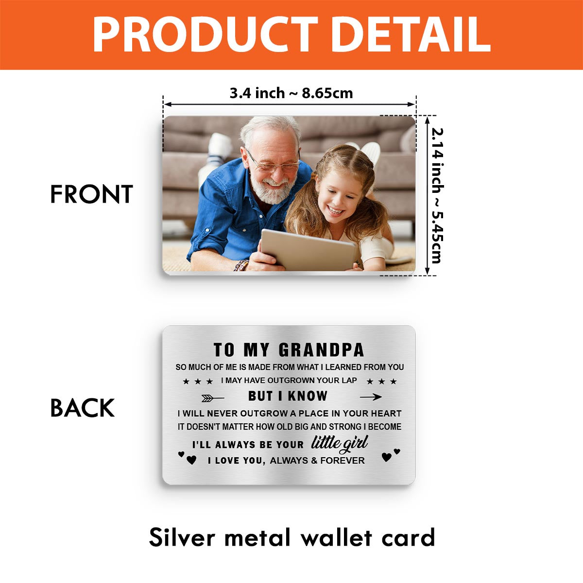 To My Dad - Gift for dad, grandma, grandpa, mom, uncle, aunt - Personalized Wallet Insert Card
