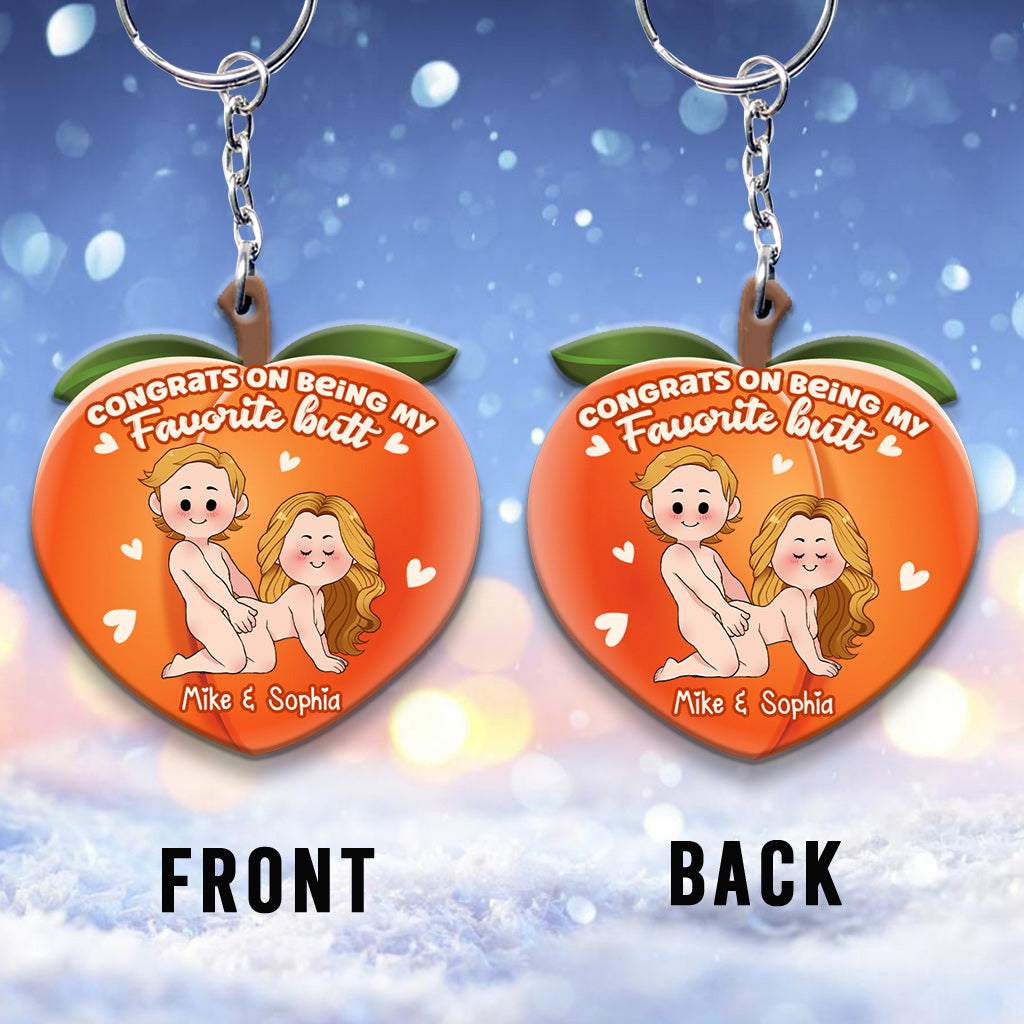 Félicitations pour être mon/ma préféré(e) - Cadeau pour mari, femme, petit ami, petite amie - Porte-clés personnalisé