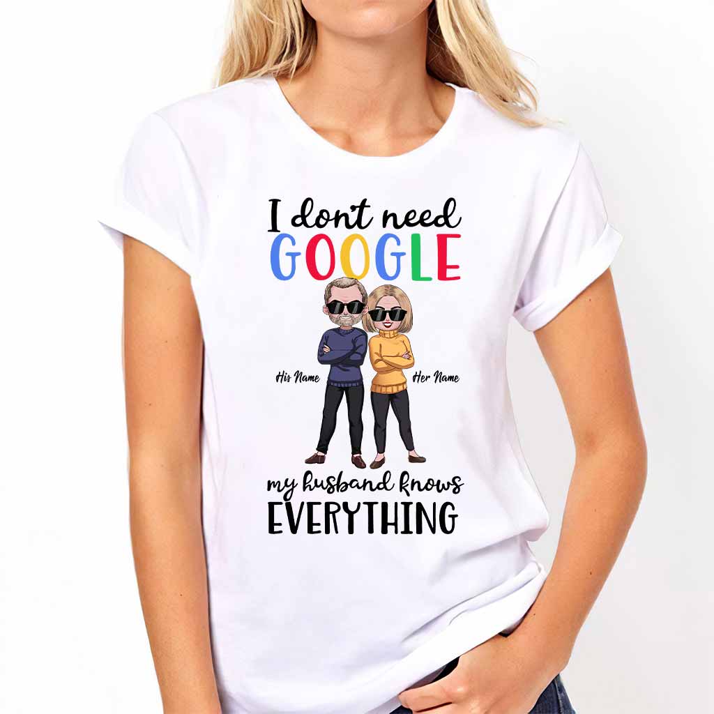 Je n'ai pas besoin de Google - T-shirt et sweat à capuche personnalisés pour couples