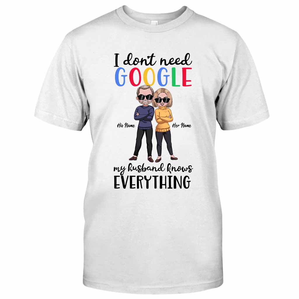 Je n'ai pas besoin de Google - T-shirt et sweat à capuche personnalisés pour couples