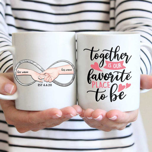 Je veux être ton endroit préféré - Mug personnalisé pour couple
