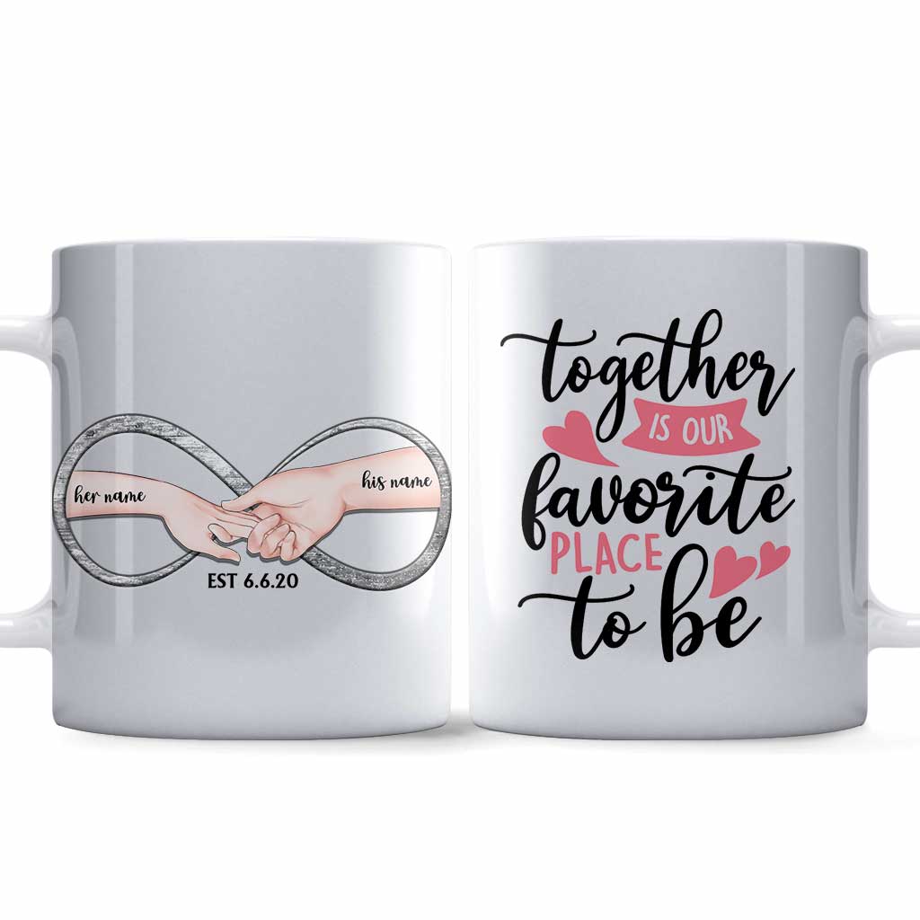 Je veux être ton endroit préféré - Mug personnalisé pour couple
