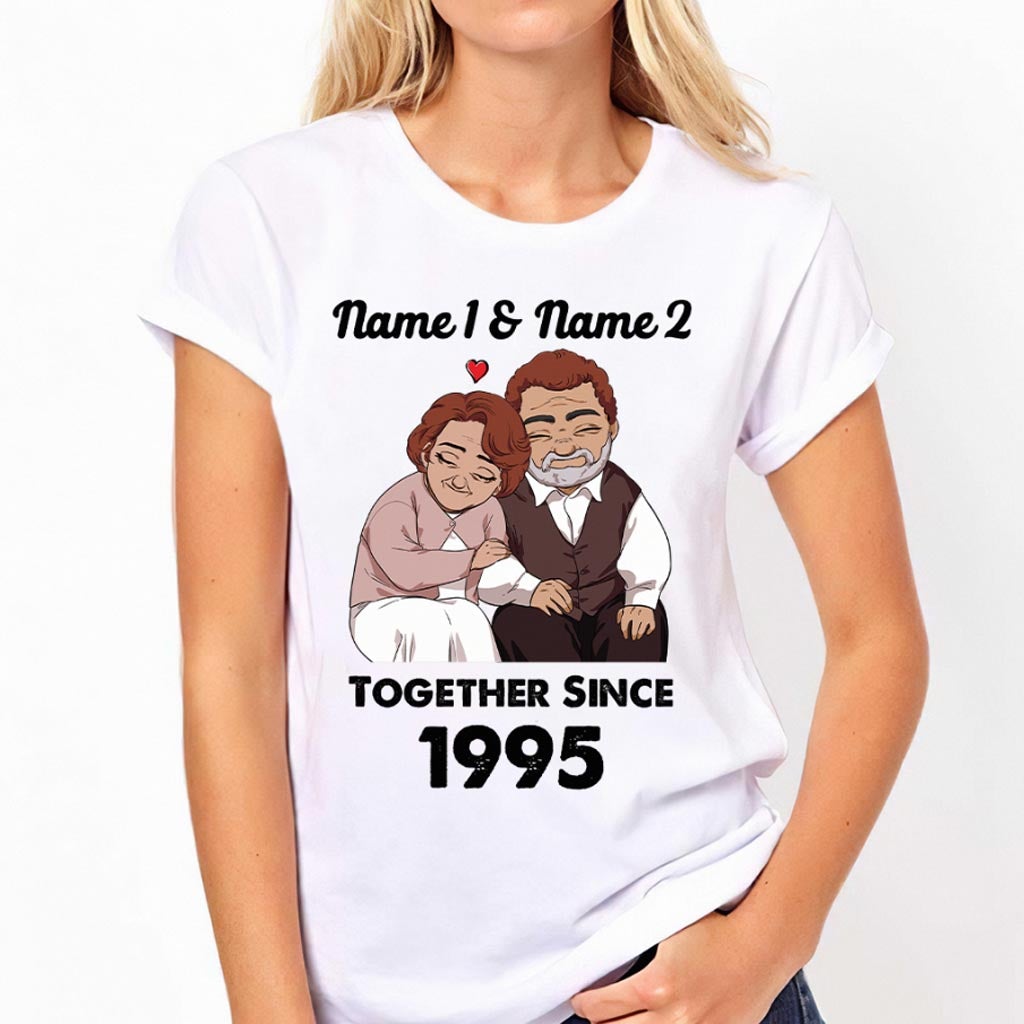 Mari et femme ensemble depuis - T-shirt et sweat à capuche personnalisés pour couples