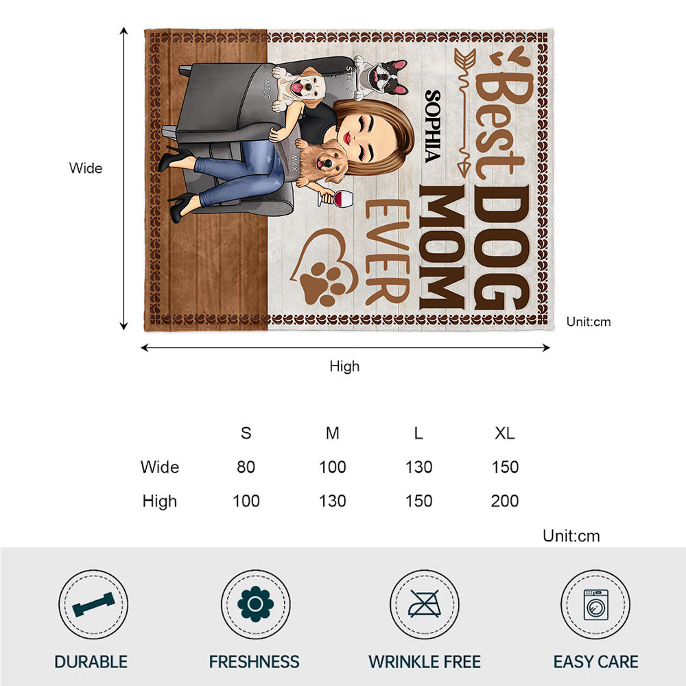 Best Dog Mom Ever - Personalized Blanket