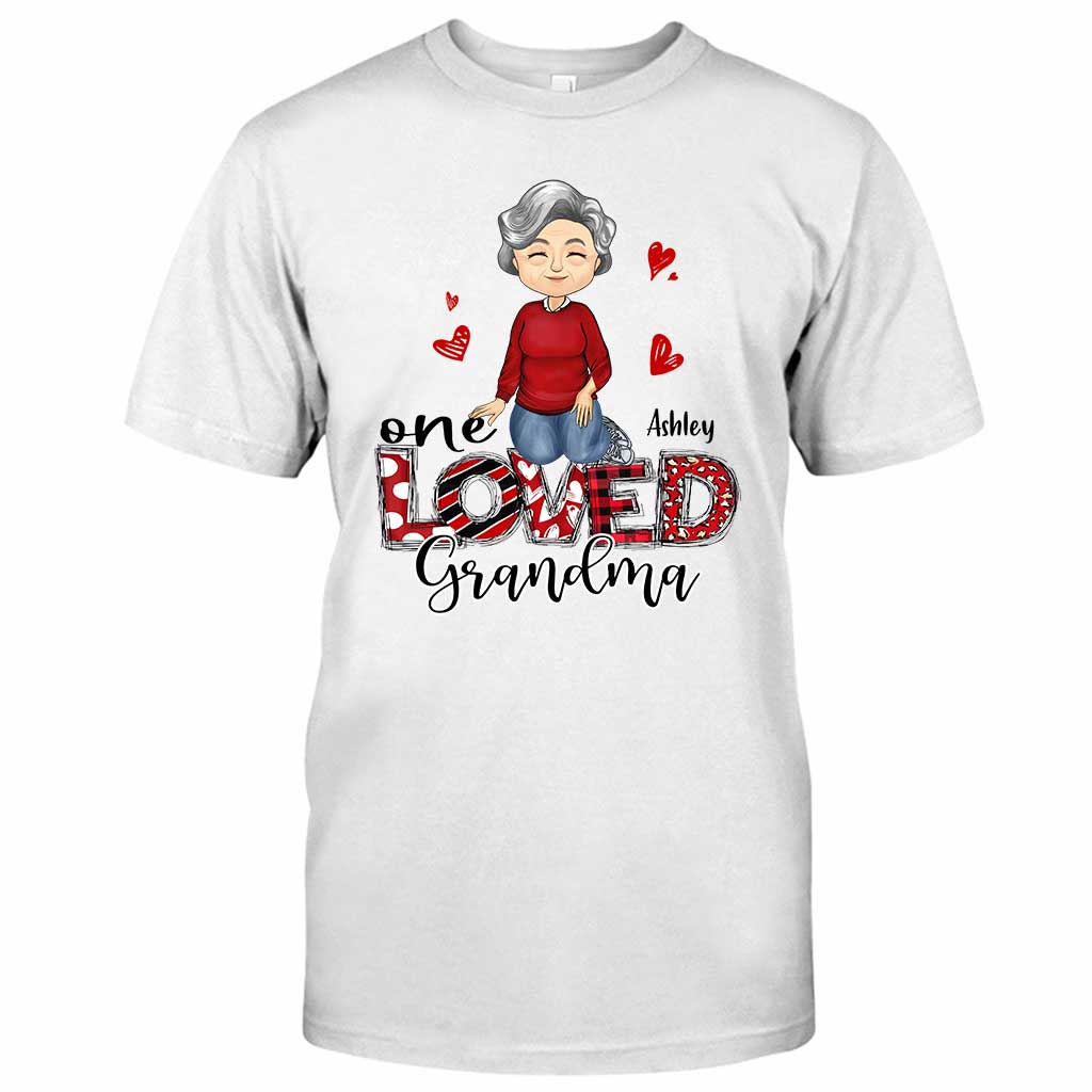 One Loved Grandma - Personalized Valentine Grandma T-shirt and Hoodie
