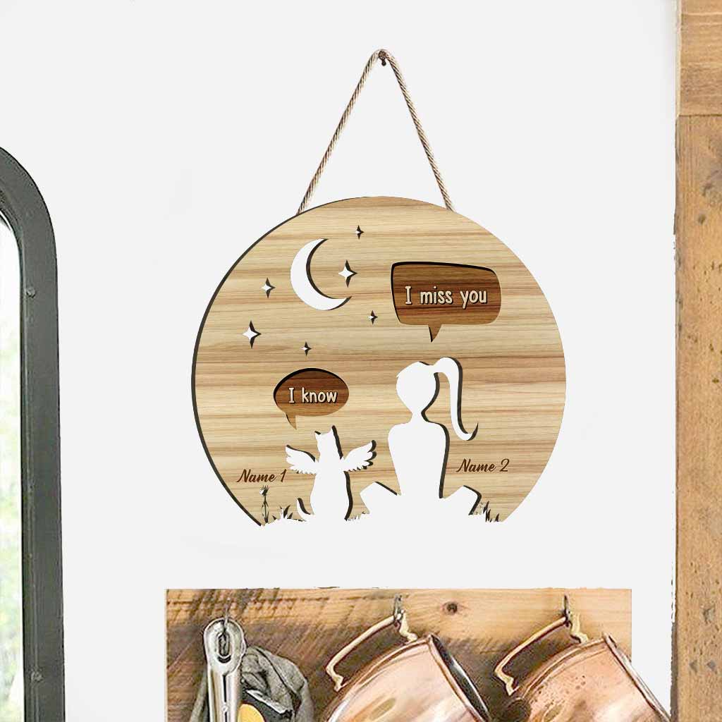 Tu me manques - Panneau en bois personnalisé pour chat