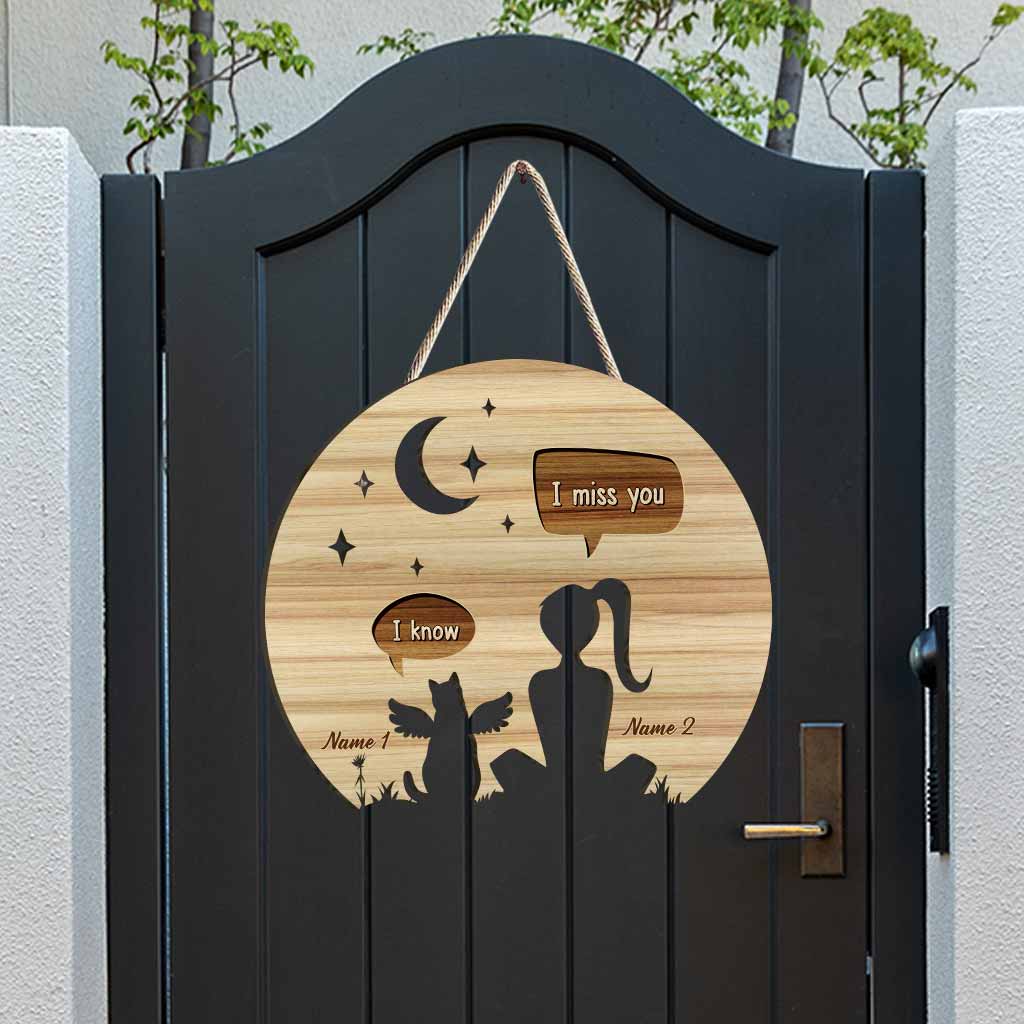 Tu me manques - Panneau en bois personnalisé pour chat