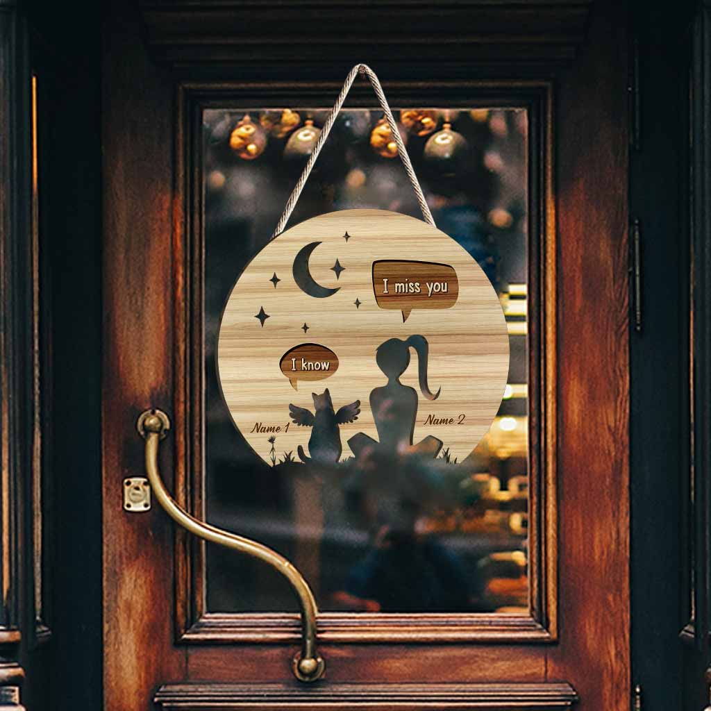 Tu me manques - Panneau en bois personnalisé pour chat