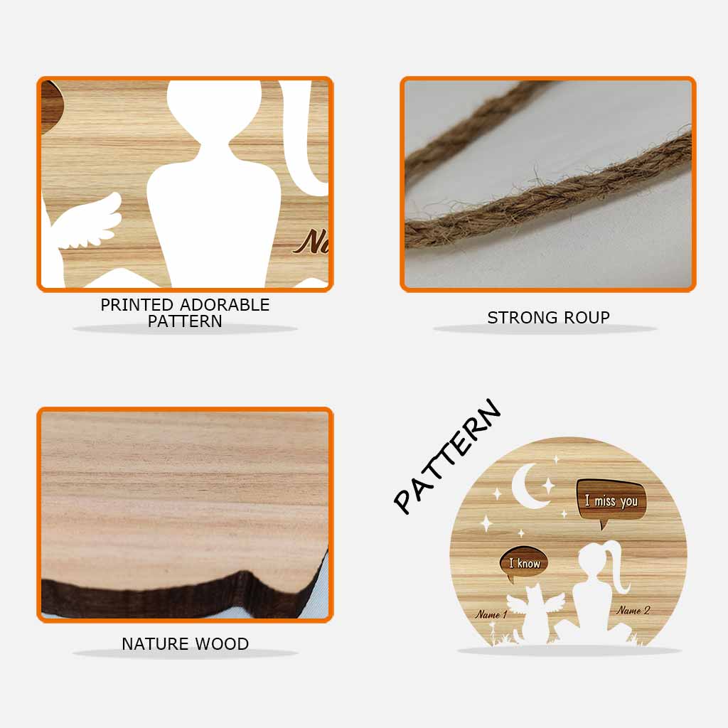 Tu me manques - Panneau en bois personnalisé pour chat