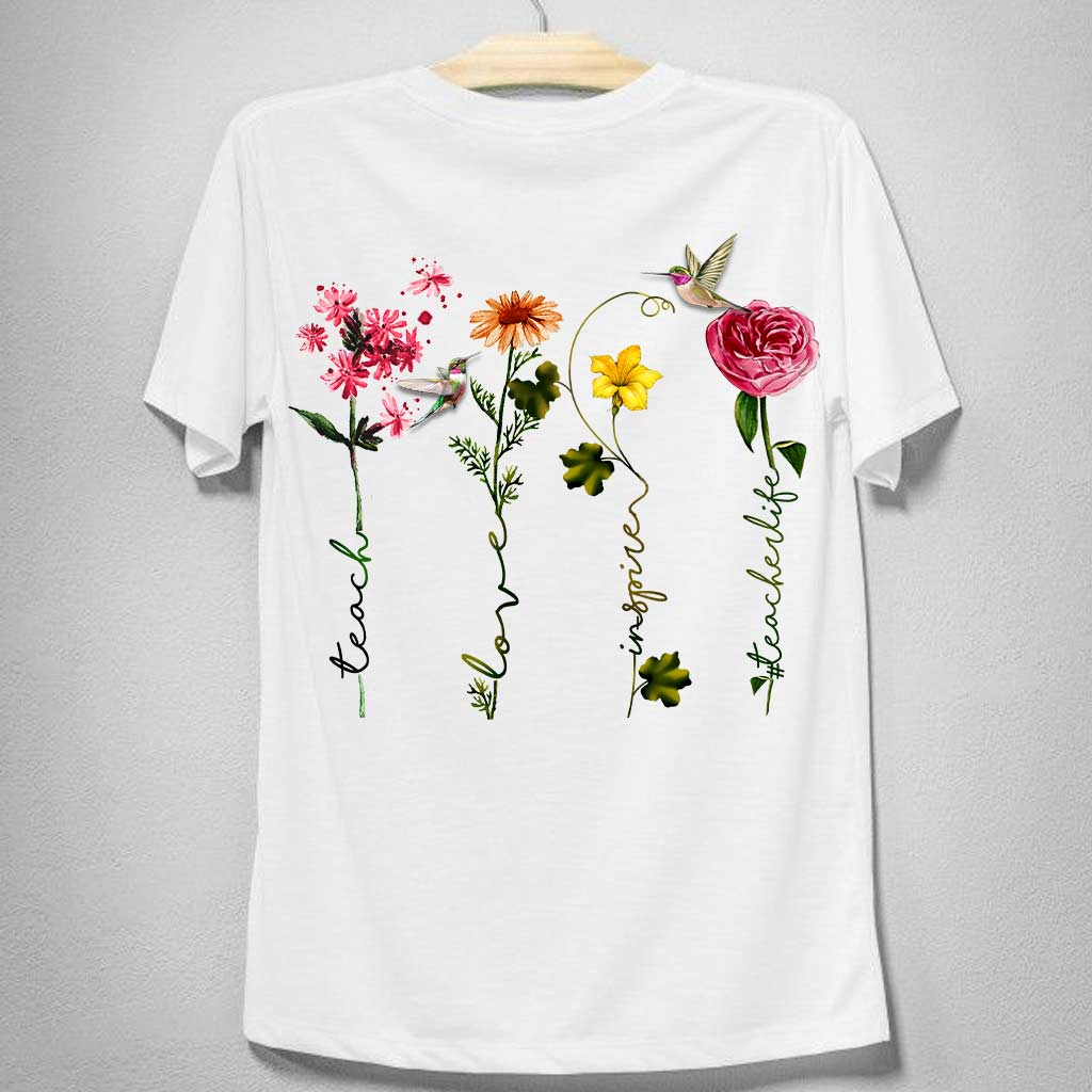 Enseigner, aimer, inspirer - T-shirt et sweat à capuche personnalisés pour enseignants