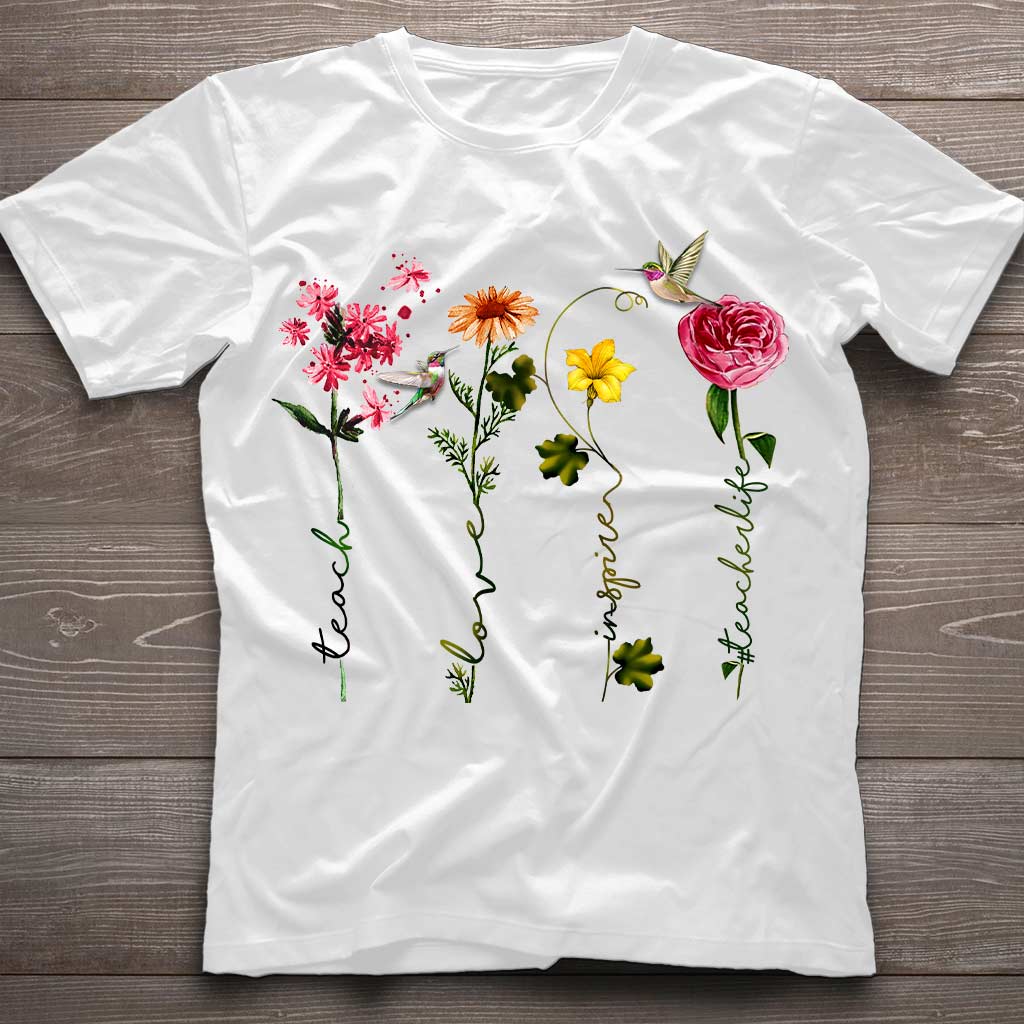 Enseigner, aimer, inspirer - T-shirt et sweat à capuche personnalisés pour enseignants