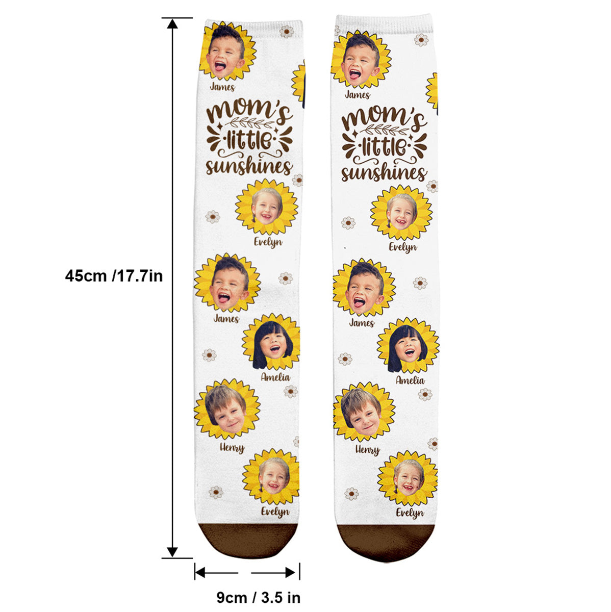 Bonjour Soleil - Chaussettes personnalisées pour la fête des mères