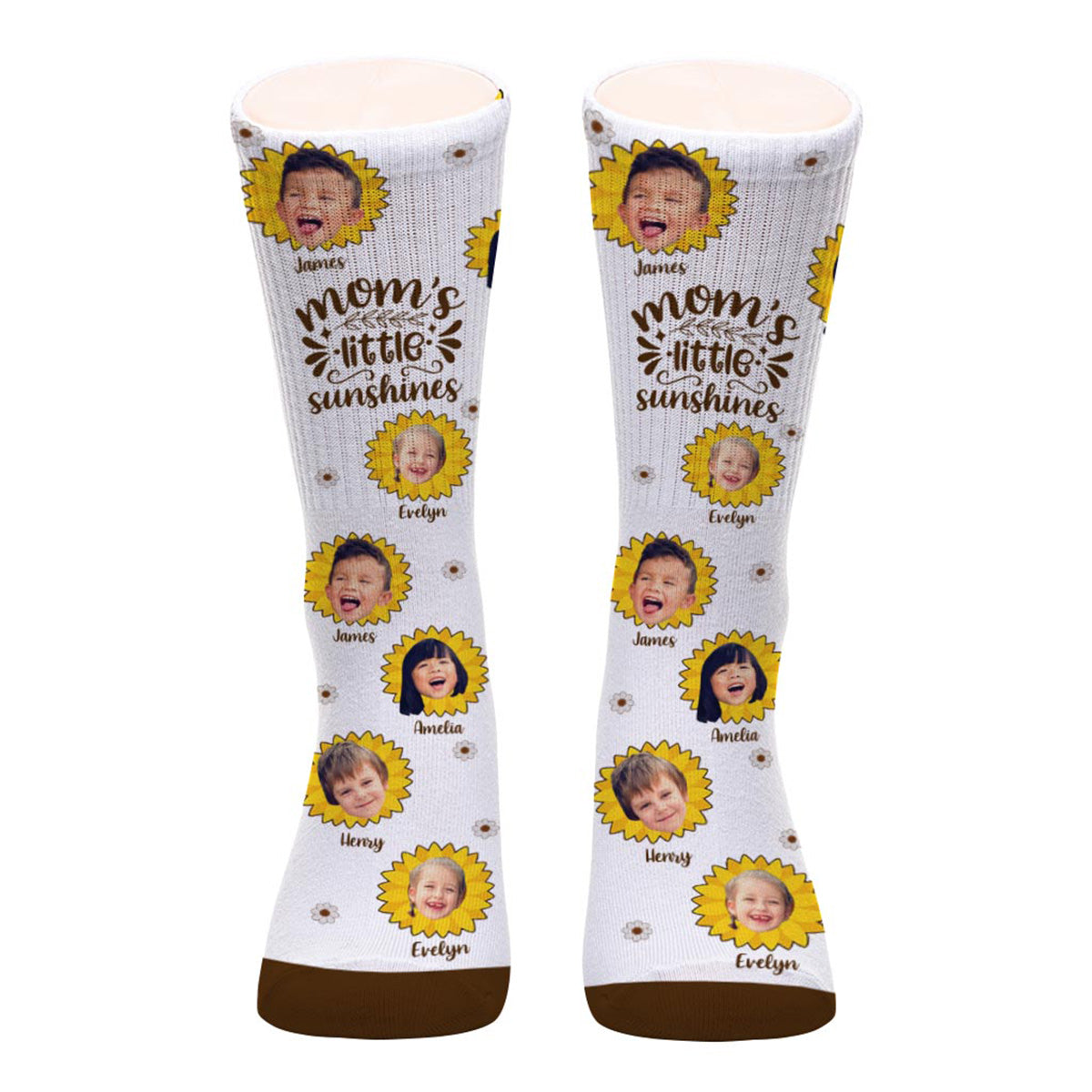 Bonjour Soleil - Chaussettes personnalisées pour la fête des mères