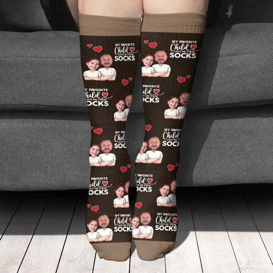 Mon enfant préféré - Chaussettes personnalisées pour la fête des pères