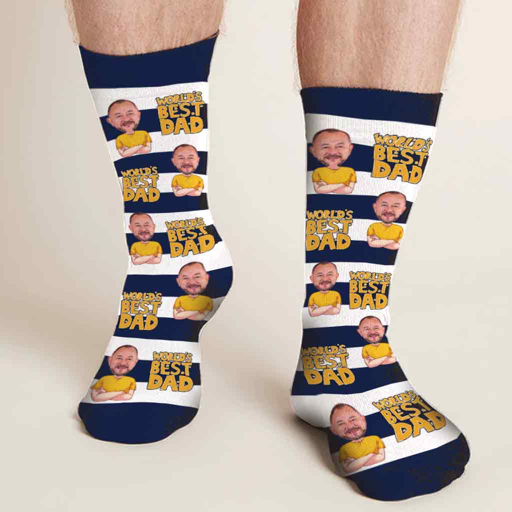 Meilleur papa du monde - Chaussettes personnalisées pour la fête des pères