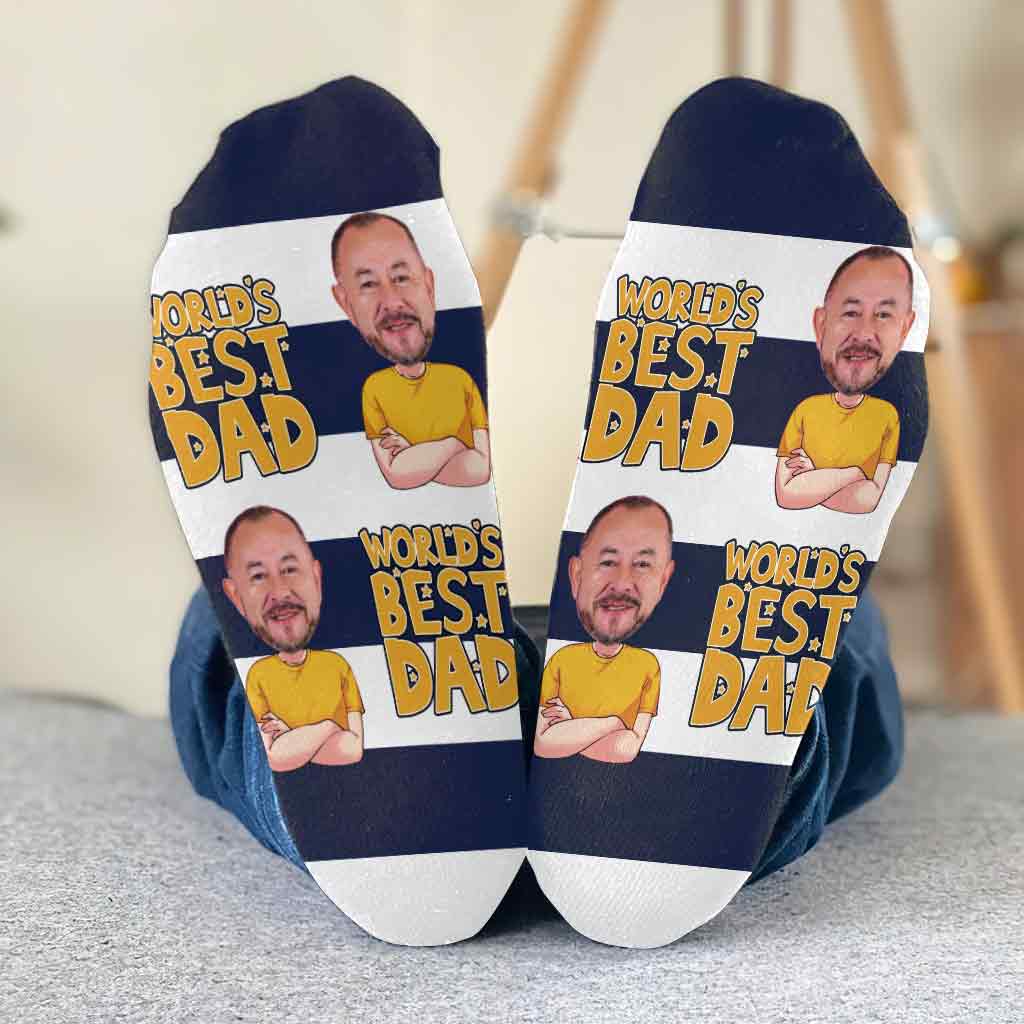 Meilleur papa du monde - Chaussettes personnalisées pour la fête des pères