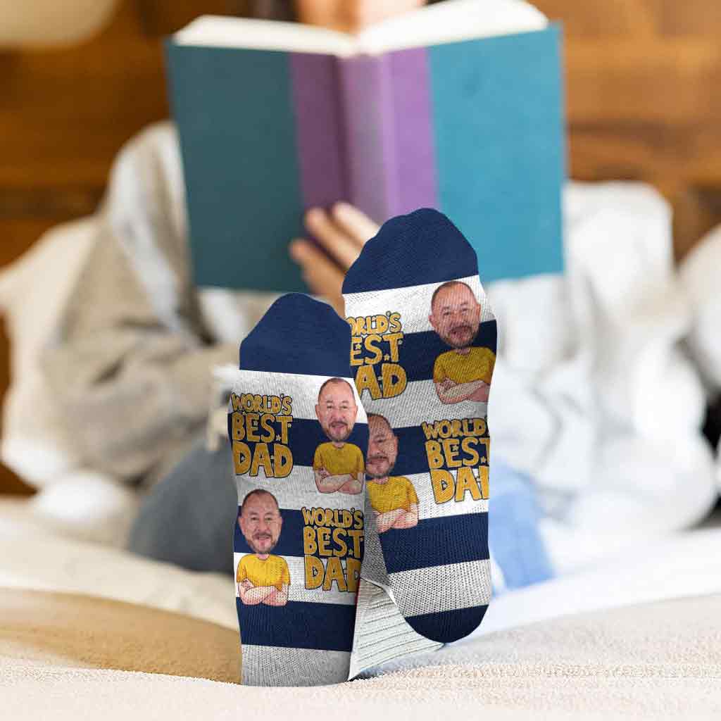 Meilleur papa du monde - Chaussettes personnalisées pour la fête des pères