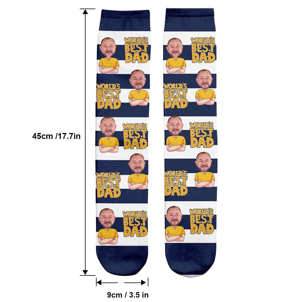 Meilleur papa du monde - Chaussettes personnalisées pour la fête des pères