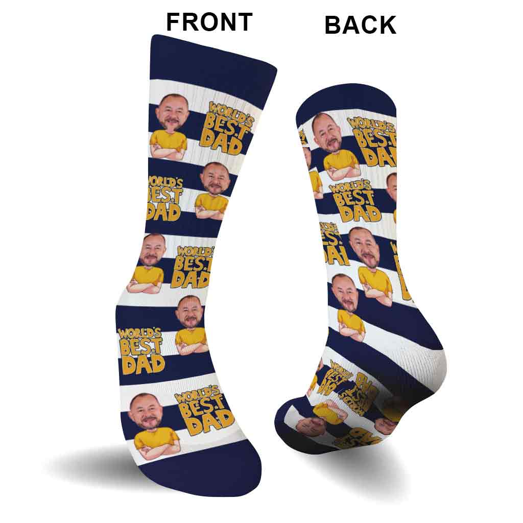 Meilleur papa du monde - Chaussettes personnalisées pour la fête des pères