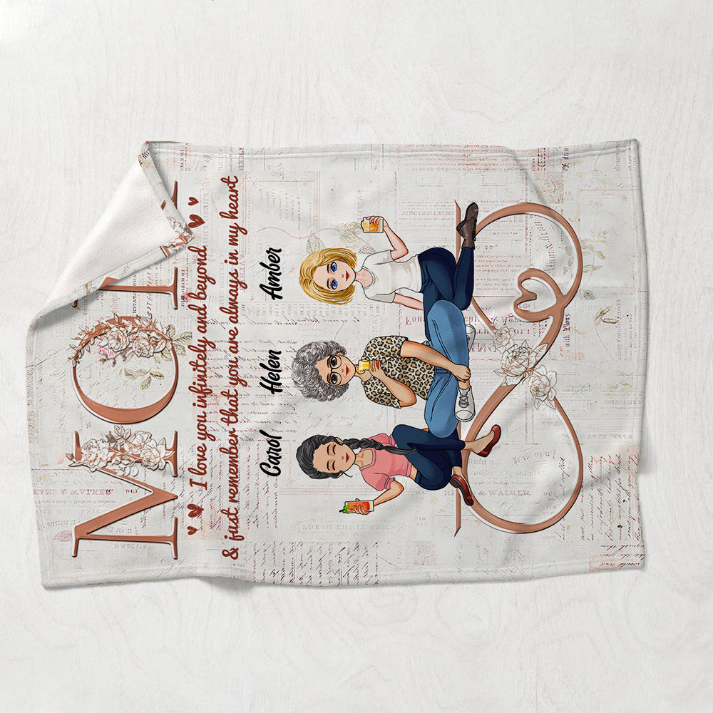 Nous t'aimons infiniment et au-delà - Couverture personnalisée pour la fête des mères