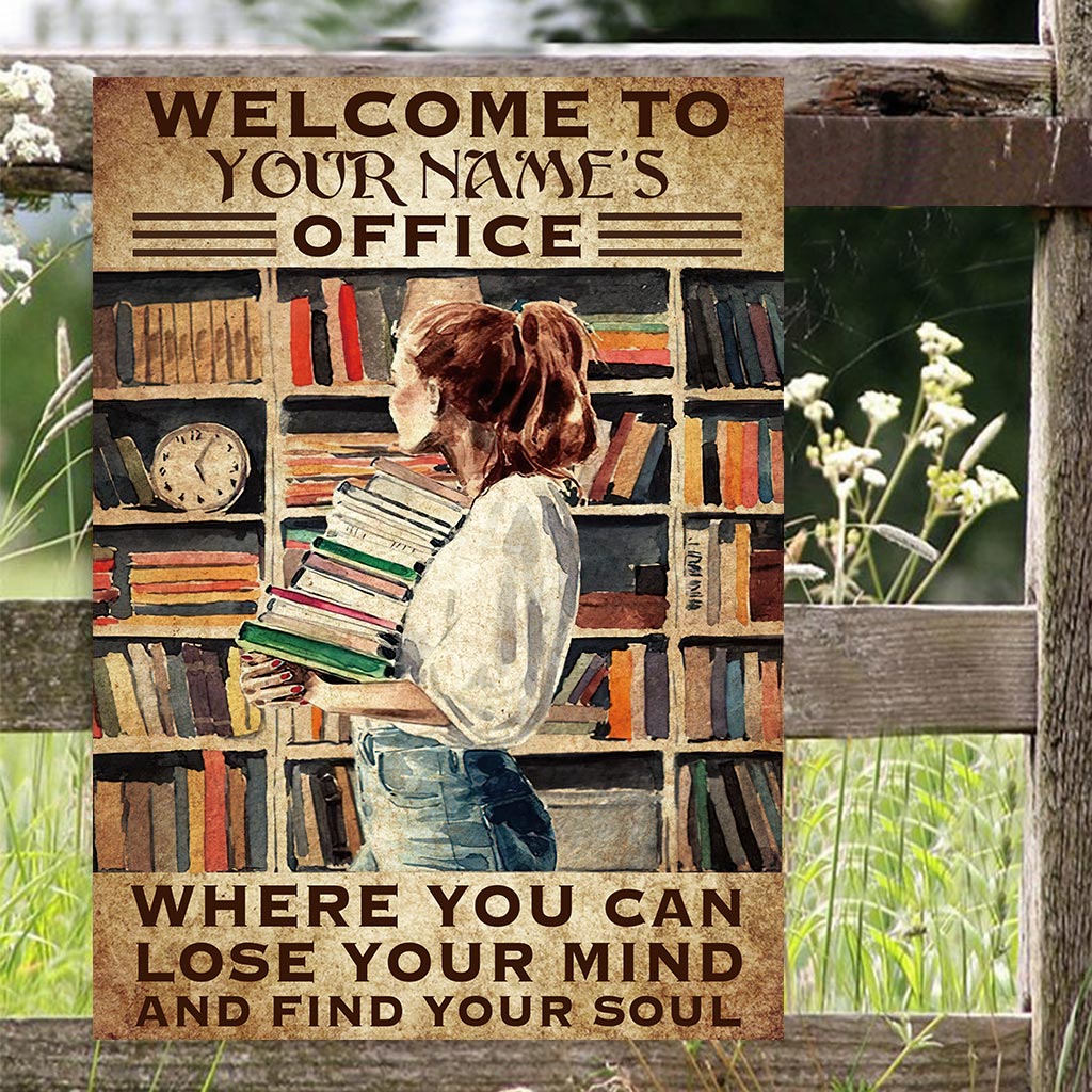 Bienvenue dans mon bureau - Réservez une enseigne métallique rectangulaire personnalisée