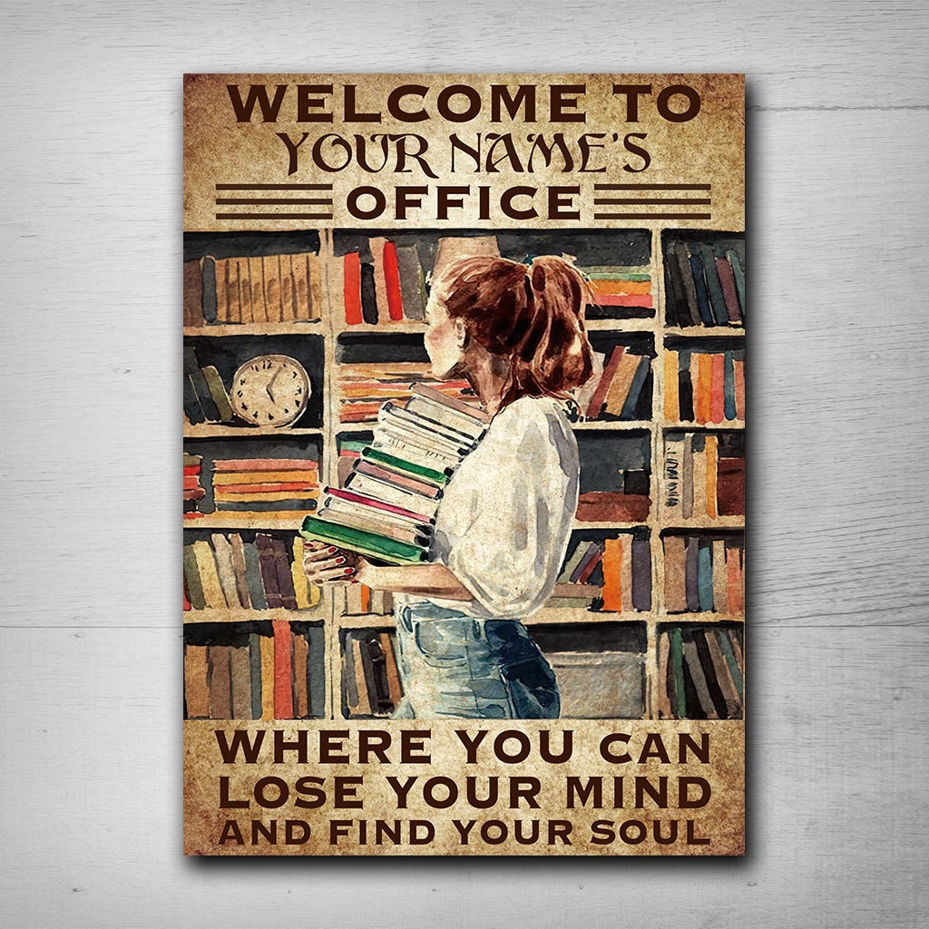 Bienvenue dans mon bureau - Réservez une enseigne métallique rectangulaire personnalisée