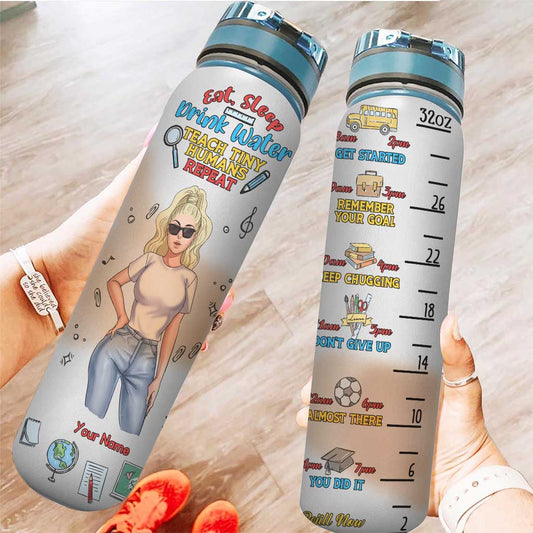 Restez hydraté·e ! Gourde personnalisée pour enseignants avec suivi de l’hydratation