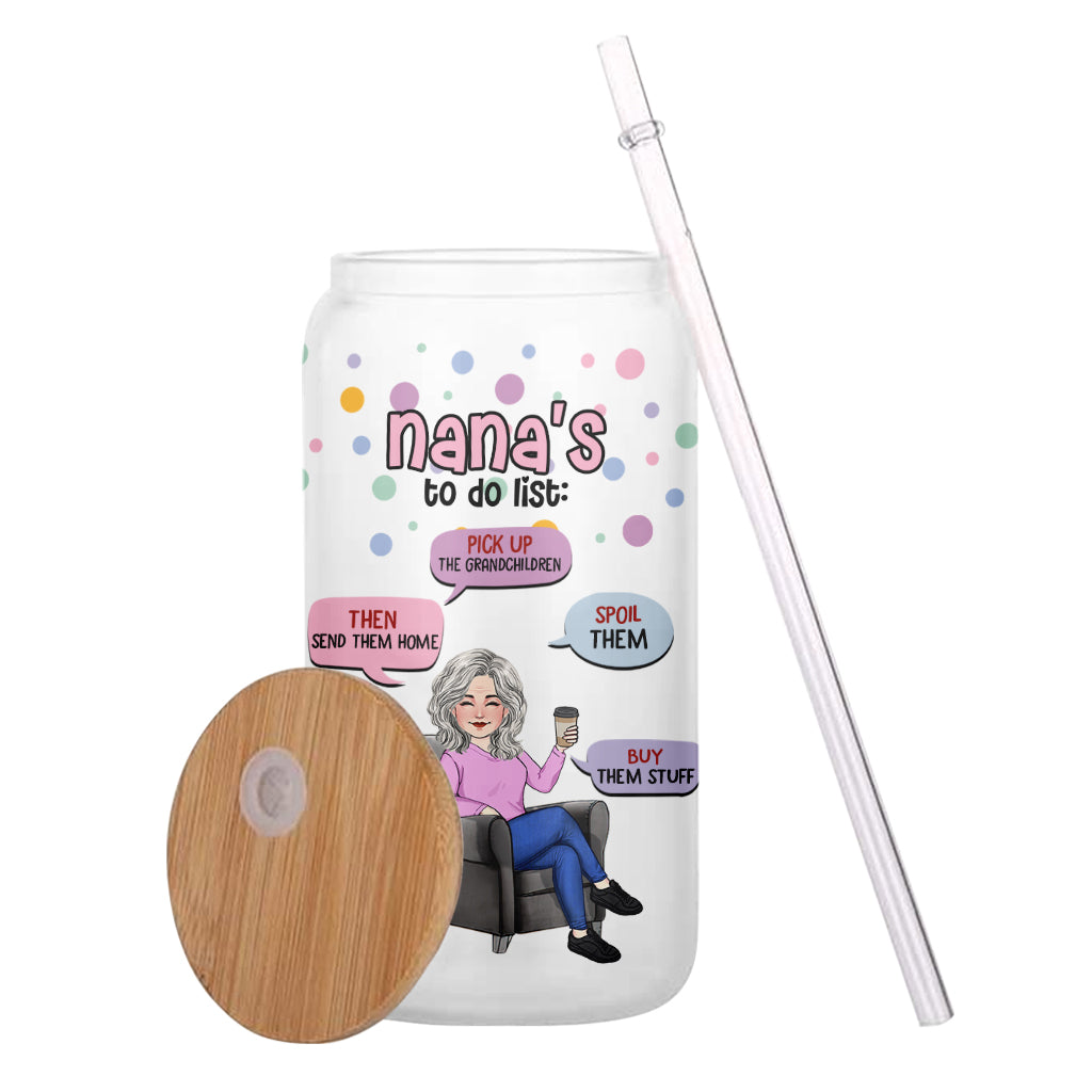 Liste de choses à faire de mamie - Verre à canette personnalisé pour grand-mère