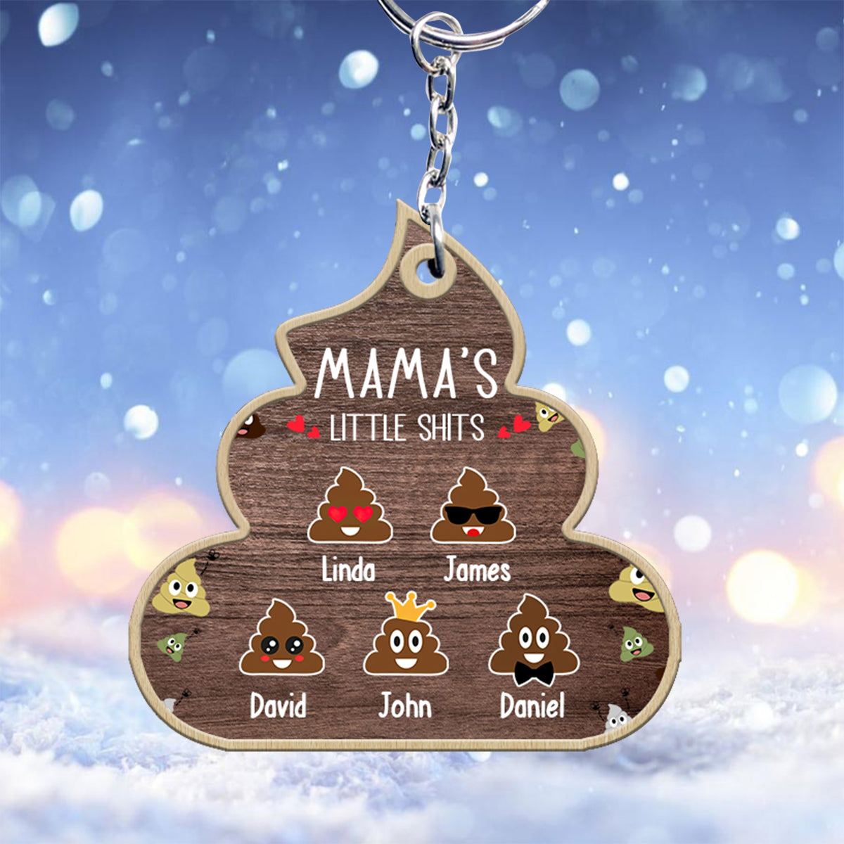 ĐBTG - Nana Lil's Shite - Cadeau pour grand-mère, maman, papa, grand-père - Porte-clés personnalisé