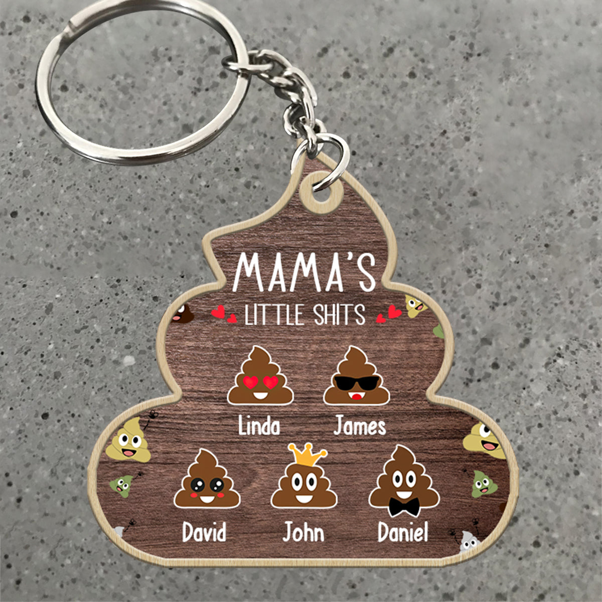 ĐBTG - Nana Lil's Shite - Cadeau pour grand-mère, maman, papa, grand-père - Porte-clés personnalisé