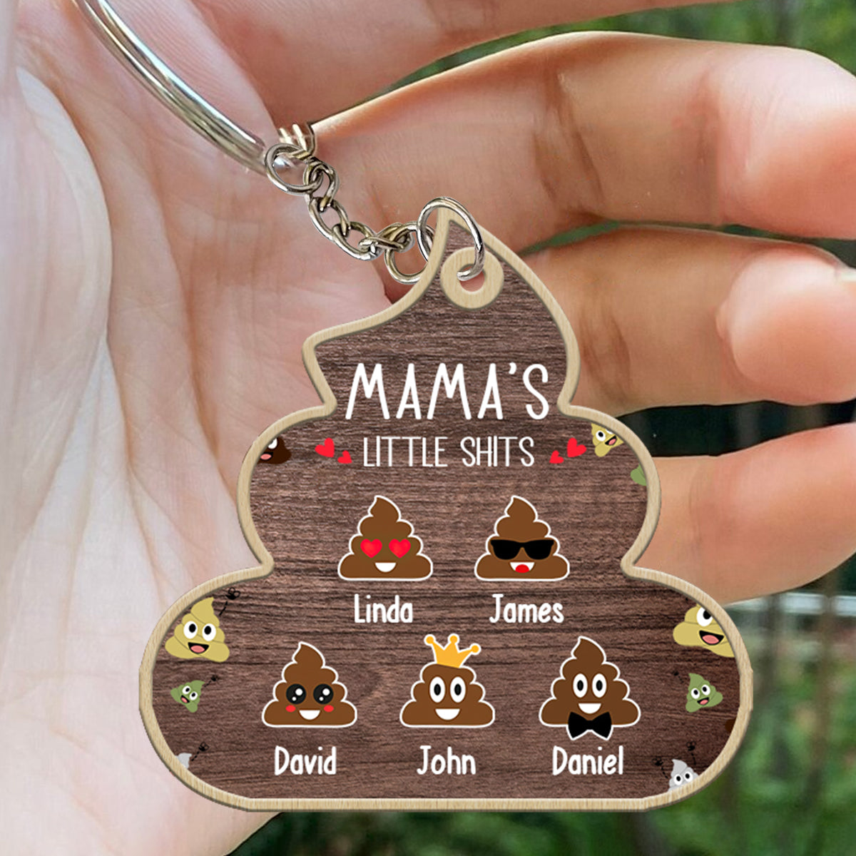 ĐBTG - Nana Lil's Shite - Cadeau pour grand-mère, maman, papa, grand-père - Porte-clés personnalisé