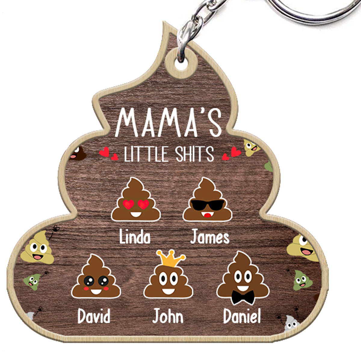 ĐBTG - Nana Lil's Shite - Cadeau pour grand-mère, maman, papa, grand-père - Porte-clés personnalisé