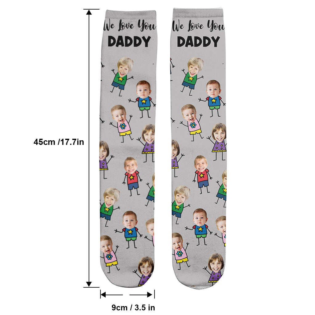 We Love You - Personalized Father Socks