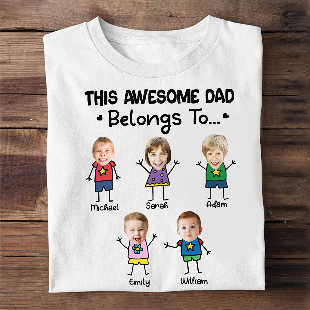 Ce papa génial appartient à - T-shirt et sweat à capuche personnalisés pour papa