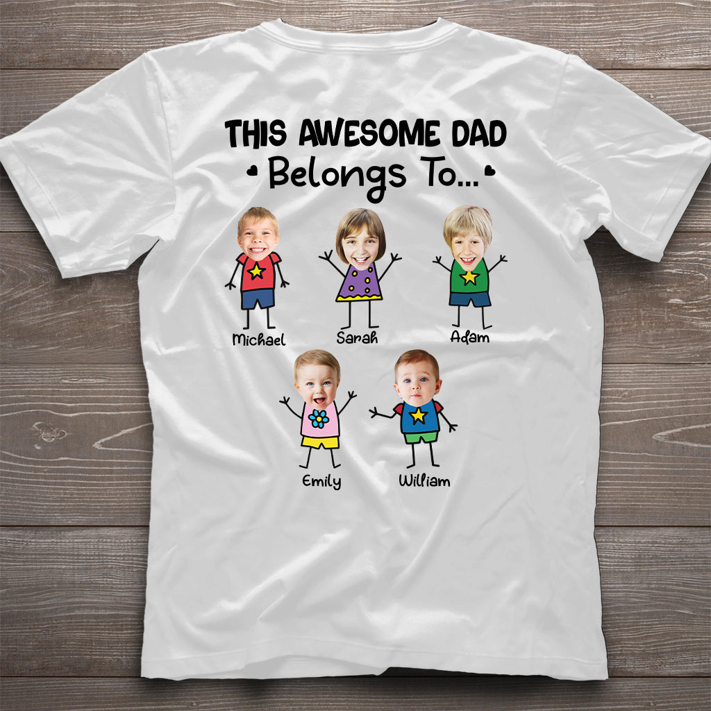 Ce papa génial appartient à - T-shirt et sweat à capuche personnalisés pour papa