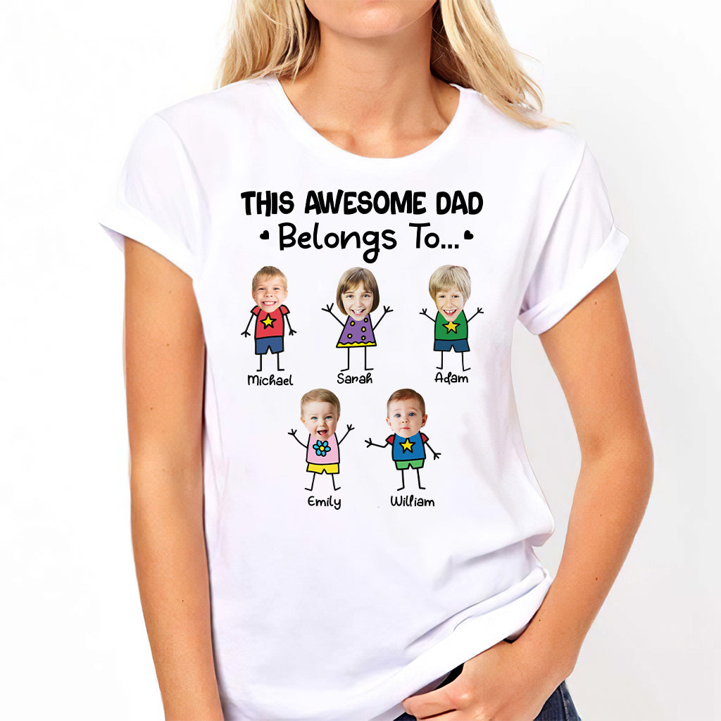 Ce papa génial appartient à - T-shirt et sweat à capuche personnalisés pour papa