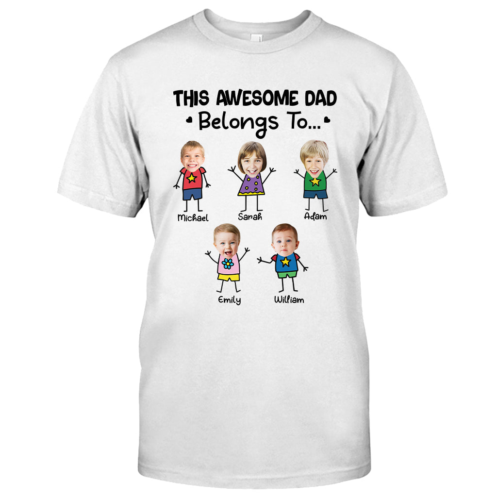 Ce papa génial appartient à - T-shirt et sweat à capuche personnalisés pour papa