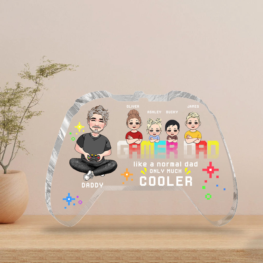 Gamer Dad - Personalized Video Game Custom Shaped Acrylic Plaque