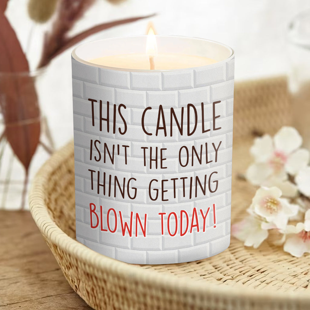The Things Getting Blown Today - Personalized Couple Candle With Wooden Lid