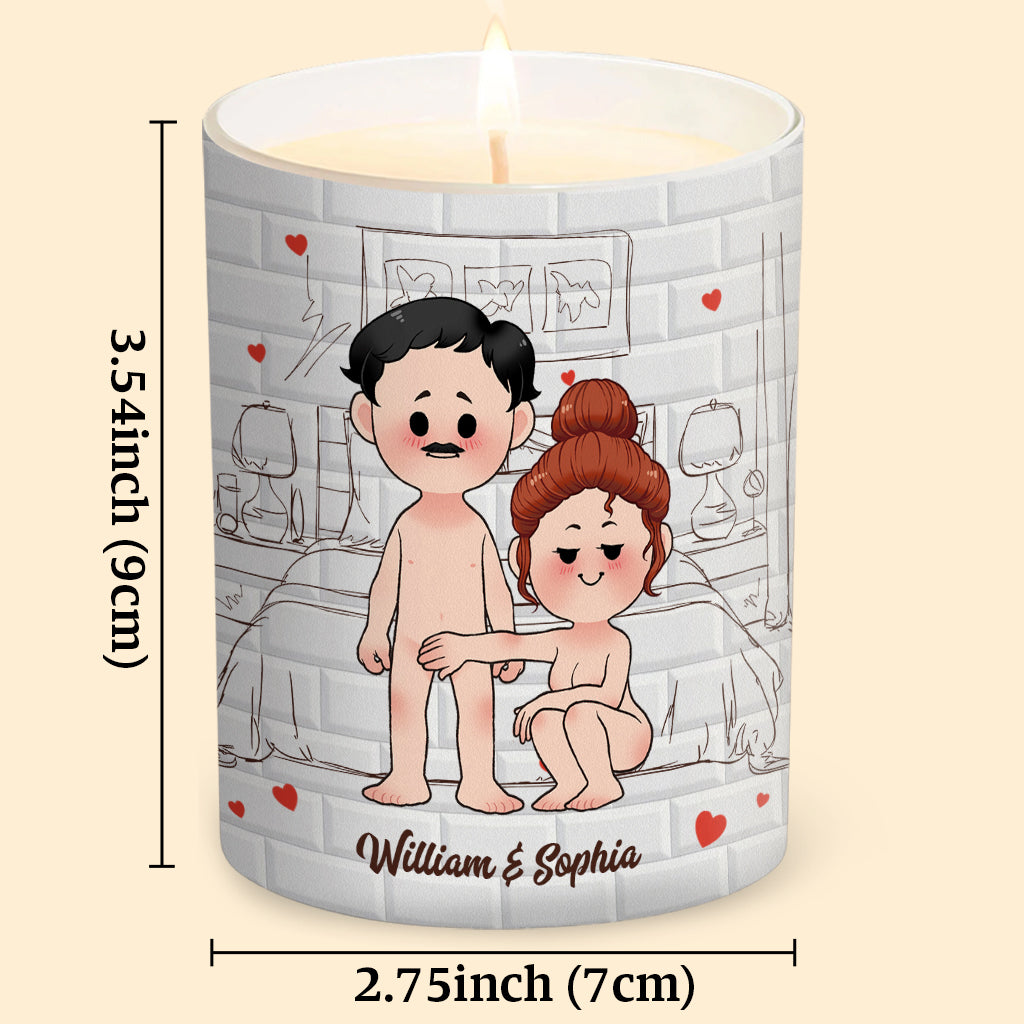 The Things Getting Blown Today - Personalized Couple Candle With Wooden Lid