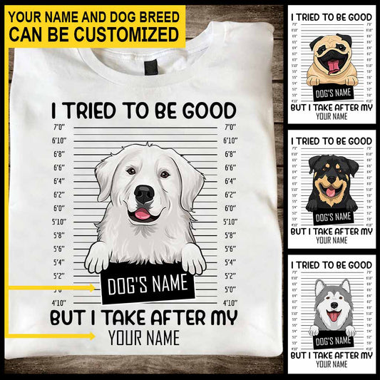 J'ai essayé d'être sage - T-shirt et sweat à capuche personnalisés pour chien