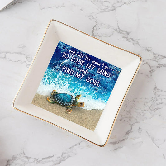 Et je plonge dans l'océan - Porte-bijoux tortue