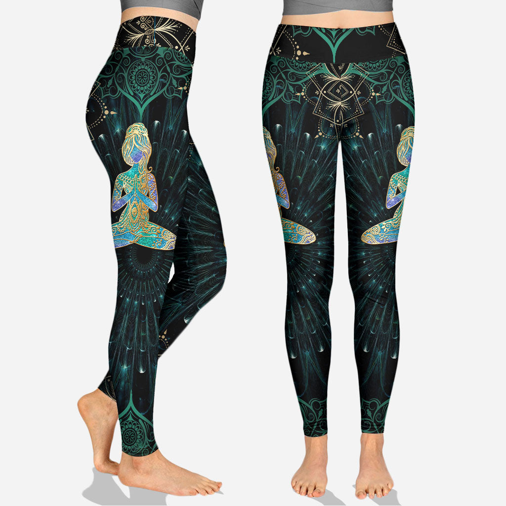 Namaste Green - Débardeur et legging de yoga personnalisés ajourés