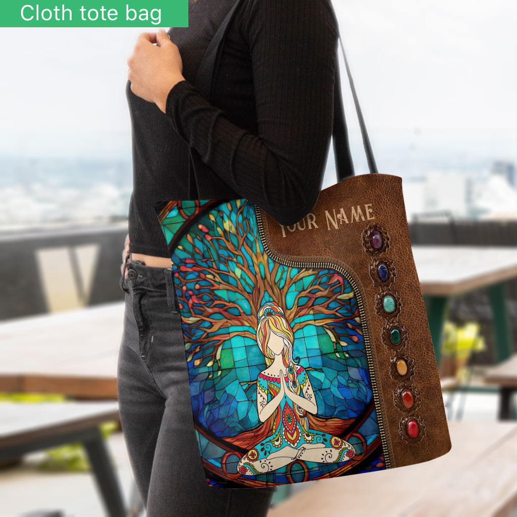 Namaste Green - Personalized Yoga Tote Bag