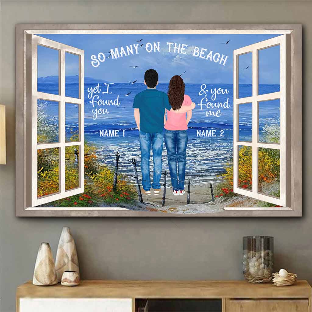 Tant de monde sur la plage - Affiche personnalisée pour les amoureux de la mer